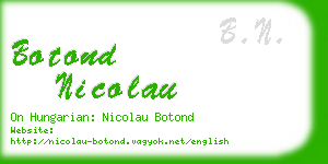 botond nicolau business card
